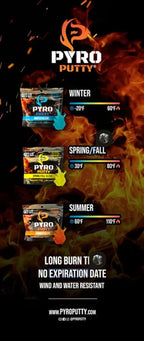 Phone Skope Pyro Putty: Single Use Waterproof Survival Fire Starter, 20 or 50 ct Foil Packs, Easy Tear, Easy Ignite, Fire Starters for Campfires