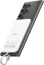 VEEKTOMX Power Bank 5000mAh with Cable Fast Charging, Magnetic Portable Battery Pack for iPhone, White