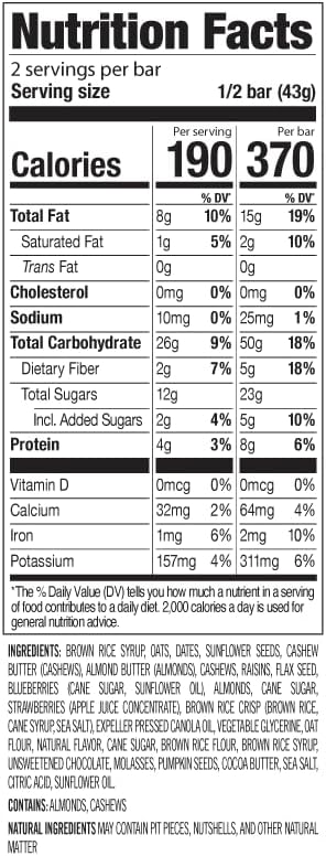 PROBAR - MEAL Bar, Wholeberry Blast, Non-GMO, Gluten-Free, Healthy, Plant-Based, Whole-Food Ingredients, Natural Energy (12 Count)