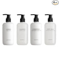 Shampoo Conditioner Body Wash and Lotion Kit 4 Pump Bottles Per Case Each 10.14 Fl oz/300 ML Aloe vera, Green Tea Extract Infused Hotel Toiletries