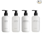 Shampoo Conditioner Body Wash and Lotion Kit 4 Pump Bottles Per Case Each 10.14 Fl oz/300 ML Aloe vera, Green Tea Extract Infused Hotel Toiletries
