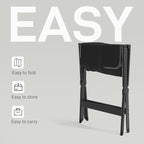 EVER ADVANCED Aluminum Lightweight Directors Chair Foldable, Folding Studio Movie Chairs Camping Event Vendor Chair, 19" Seat Height Black Fabric/Grey Frame, Support 350lbs