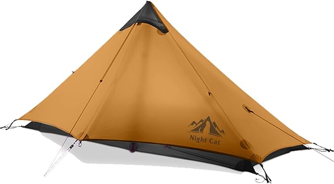 Night Cat Ultralight Tent 1 Person for Professional Backpacker Hiker 2 LBS Only Lanshan Backpacking Bivvy Ground Tent Heavy Rain Waterproof Trekking Pole Not Included