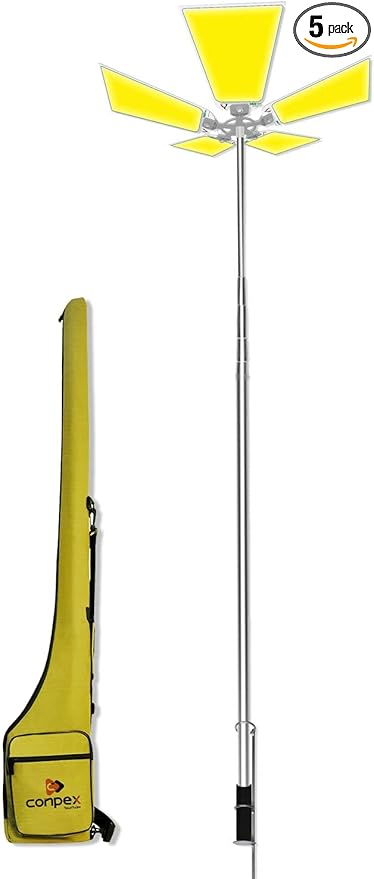 CONPEX 25000lm LED Telescopic Camping Light - Portable Outdoor Telescoping Pole Fishing Night Flood Emergency Backyard Lighting