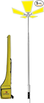 CONPEX 25000lm LED Telescopic Camping Light - Portable Outdoor Telescoping Pole Fishing Night Flood Emergency Backyard Lighting