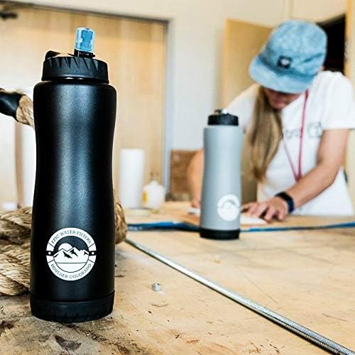 Epic Water Filters Vostok Stainless Steel Insulated Water Bottle and 75 Gallon Filter - Removes 99.99% of Water Impurities, 34oz,