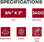 Dealmed Fabric Flexible Adhesive Bandages – 100 Count (24 Pack) Bandages with Non-Stick Pad, Latex Free, Wound Care for First Aid Kit, 3" x 3/4"