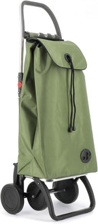 Rolser I-Max MF 4 Wheel Foldable Shopping Trolley - Kaki