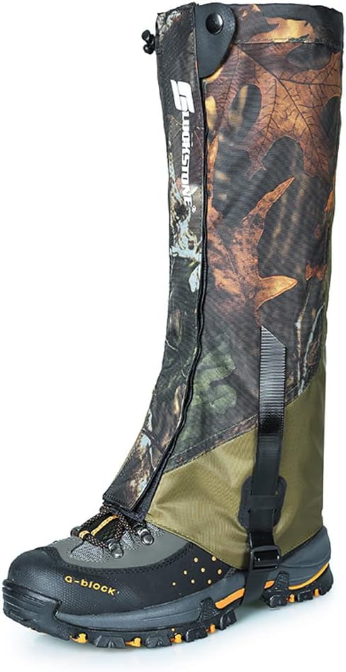 Camouflage Hiking Gaiters,Snake Gaiters For Men, Boot Gators Waterproof Shoe Leg Covers for Walking Climbing Hunting Trip