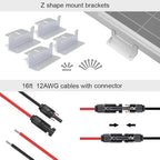 ECO-WORTHY 100 Watt 12 Volt Solar Panel Kit for RV Battery Boat Trailer Cabin Garden Shed Home: 100W Solar Panel+30A PWM Charge Controller+ Tray Cable + Z Mounting Brackets