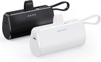 Feob [2 Pack] Mini Portable Charger 5200mAh,Ultra-Compact PD Fast Charging Power Bank,LCD Display Cute Battery Pack Backup Charger Compatible with with iPhone 14/14 Pro Max/13/13 Pro/12/XR/8/7/6