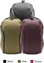 Peak Design Everyday Backpack Zip 15L, Kelp, 270-Degree Zip, Dual Side Pockets, FlexFold Dividers, Fits 15" Laptop, For Camera Carry, Daily Commutes or Travel, Versatile Backpack for Men and Women