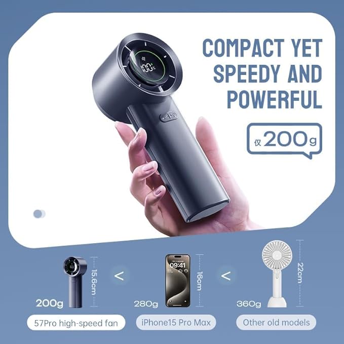 Mini Turbo Jet Fan: Portable Small Pocket Handheld Personal Rechargeable Battery Operated USB Charger Keeping Cool In Hot Weather For Travel Beach(purple)