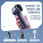 Mini Turbo Jet Fan: Portable Small Pocket Handheld Personal Rechargeable Battery Operated USB Charger Keeping Cool In Hot Weather For Travel Beach(purple)