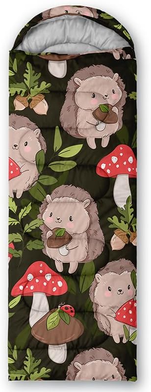 QOOMO Animals Camping Sleeping Bags,3 Season Warm & Cool Weather,Lightweight,Waterproof Sleeping Bags for Adults & Kids,Traveling,and Outdoors,Camping Gear Equipment