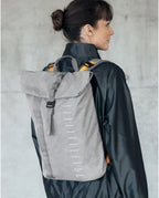 Db Journey Essential Backpack - Lightweight, Durable Rolltop Backpack with Laptop Compartment for Work, and Gym, Travel Backpack with Roller Bag Attachment, 12L - Sand Gray