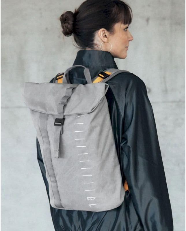 Db Journey Essential Backpack - Lightweight, Durable Rolltop Backpack with Laptop Compartment for Work, and Gym, Travel Backpack with Roller Bag Attachment, 12L - Sand Gray