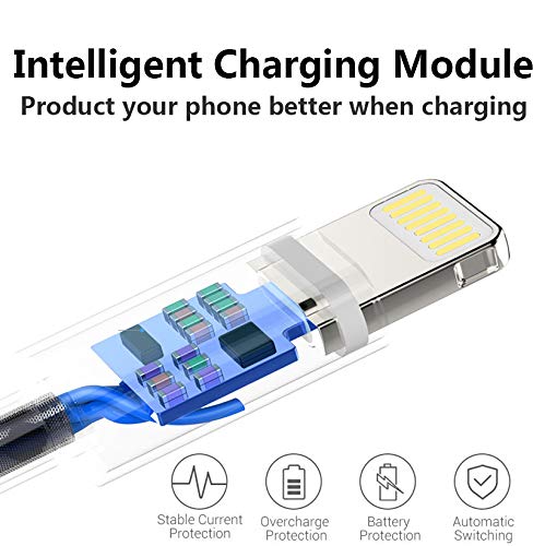 4Pack Original Apple MFi Certified Charger Lightning to USB Charging Cable Cord Compatible iPhone 14/13/12/11 Pro/11/XS MAX/XR/8/7/6s Plus,iPad Pro/Air/Mini,iPod Touch (6ft)