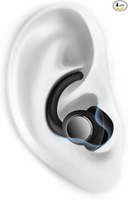 Ear Plugs for Sleeping - Noise Reduction Soft Silicone Earplugs, 2 Pairs Reusable Hearing Protection Earplugs for Noise Sensitivity, Sleep,Snore,Travel,Sound Reduction Noise Cancelling -(Black-Silver)