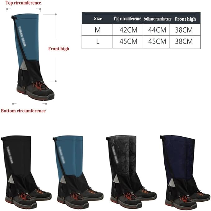 Gaiters for Hiking Waterproof,Leg Gaiters with Upgraded Zipper Design,Lightweight Shoe for Men Women