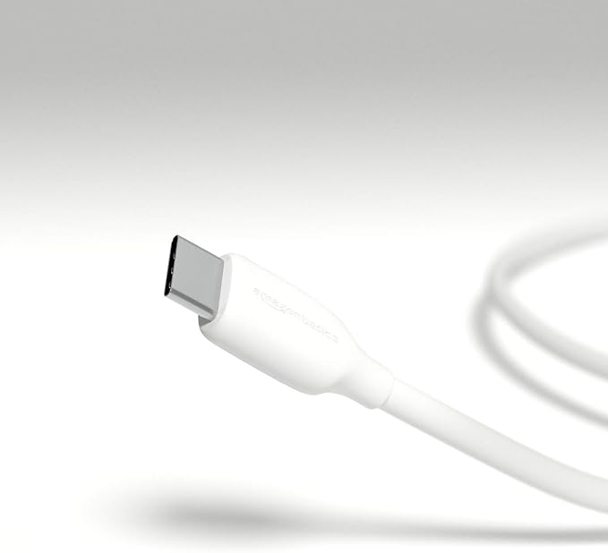 Amazon Basics USB-C to USB-A 2.0 Fast Charging Cable for Android Phones, 480Mbps Speed, USB-IF Certified, for Apple iPhone 16/15, iPad, Samsung Galaxy, Tablets, Laptops, 6 Foot, White (Pack of 2)