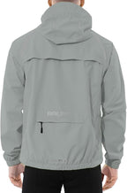 baleaf Men's Rain Jacket Waterproof Windbreaker Raincoat Running Cycling Hiking Gear Hood Lightweight Reflective Packable