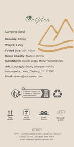 16" Foldable Portable Camping Stool Heavy Duty 350lbs for Adults Hiking, Lightweight Travel Stool with Carry Bag, Black