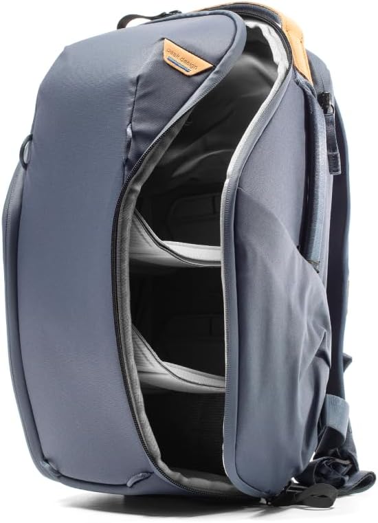 Peak Design Everyday Backpack Zip 20L, Black, 270-Degree Zip, Dual Side Pockets, FlexFold Dividers, Fits 15" Laptop, For Camera Carry, Daily Commutes or Travel, Versatile Backpack for Men and Women