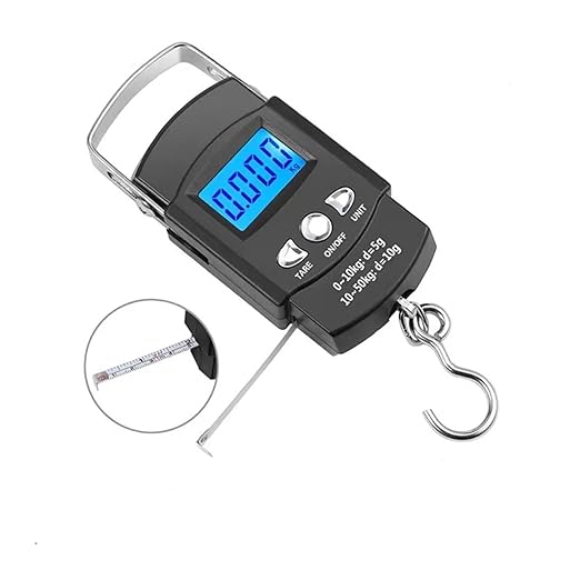 Luggage Weight Scale, Handheld Portable Mini Digital Hanging Hook Scale 50Kg/5g LCD Display Electronic Weighting Scale for Travel Fishing Luggage,for Travel