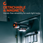 NEBO Transcend 3K Headlamp | 3000 Lumen, 5 Light Modes, USB-C Rechargeable, Waterproof, Magnetic, Detachable Light, Hat Clips, and Hard Hat Compatible, Outdoor, Mechanic, Construction Work