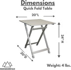 Quick-Fold Camping Table Made with Weather-Resistant Aluminum (Made by Caddis Sports)