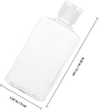 Toyvian 5pcs 100ml Flat Travel Bottles Refillable Lotion Squeeze Containers Plastic Toiletries Bottles for Travel Shampoo and Moisturizer