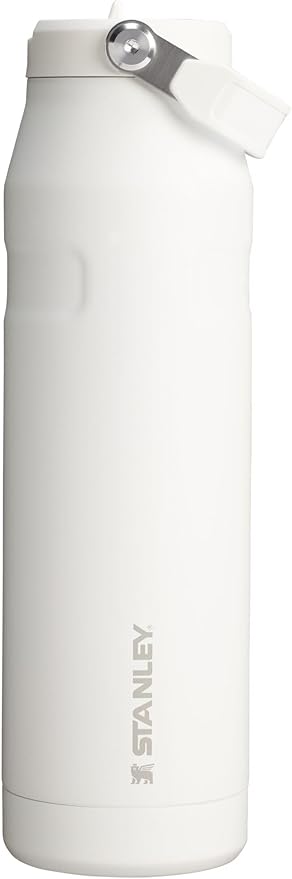 Stanley IceFlow Flip Straw 2.0 Water Bottle 36 OZ | Built-In Straw with Larger Opening | Lightweight & Leak-Resistant | Insulated Stainless Steel | BPA-Free | Frost