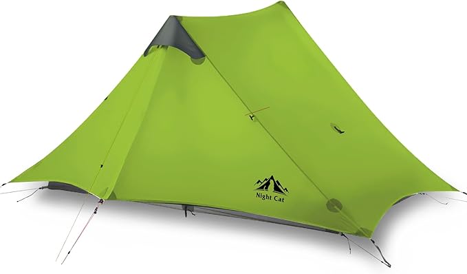 Night Cat Ultralight Tent 1 Person for Professional Backpacker Hiker 2 LBS Only Lanshan Backpacking Bivvy Ground Tent Heavy Rain Waterproof Trekking Pole Not Included