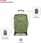 SwissGear Sion Softside Expandable Luggage, Evergreen, Carry-On 21-Inch