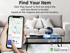 Slim Air Tag Wallet Tracker Card, [Apple MFi Certified], Bluetooth Tracker for Wallets, Passport, Keys, Work with Apple Find My, Wireless Charging, 5-10 Years Staying Power, iOS Only