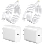 iPhone Fast Charger,Phone 14 13 12 11 Fast Charger USB C Wall Charger with 2-Pack 6FT Fast Charging Cable Compatible with iPhone 14/14 Pro/14 Pro Max/i Phone 13pro/12/11/X/8/7/6/iPad Pro/Mini/AirPods