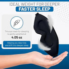3D Contoured Sleep Mask for Side Sleepers - 100% Light Blocking Sleeping Mask for Men & Women, Soft and no Pressure on Eyes - Airplane Blindfold, Night Eye Cover for Travel, Meditation, Yoga, Black