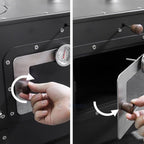 Large Outdoor Camping Stove with Oven Portable Tent Stove With Chimney Pipe Black Camping Stove Keep Warm Stove Foldable Camping Outdoor Cooking BBQ Stove