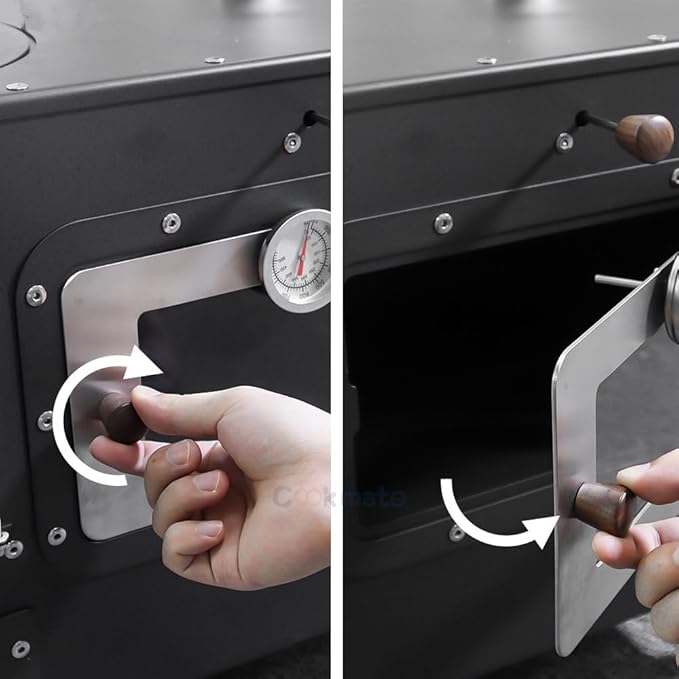 Large Outdoor Camping Stove with Oven Portable Tent Stove With Chimney Pipe Black Camping Stove Keep Warm Stove Foldable Camping Outdoor Cooking BBQ Stove