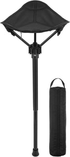 SUPVOX Portable Folding Chair: Adjustable Height Collapsible Stool for Outdoor Camping - Lightweight and Space-Saving Design - Durable Aluminum and Nylon Construction