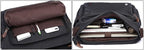 Vintage Genuine Leather Waxed Canvas Briefcase Large Satchel Shoulder Bag Rugged Computer 15.6" Laptop Bag