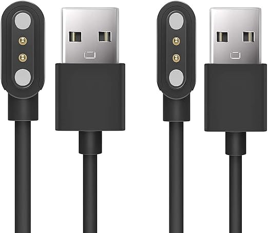 Magnetic Charger Cable for 3Plus Vibe Plus/Vibe +/Vibe Lite/Vibe Pro/Vibe+ Gen 2/Vibe Plus Gen 2 Smart Watch, 3.3FT Replacement High Speed USB Charging Cable Cord for 3Plus Vibe Plus Smartwatch, Black