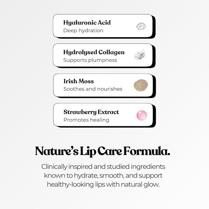 The Patch Collection® – Lips Ultimate Collagen Lip Care Patch | Hyaluronic Acid, Collagen, Strawberry Extract, Irish Moss (Pack of 3)