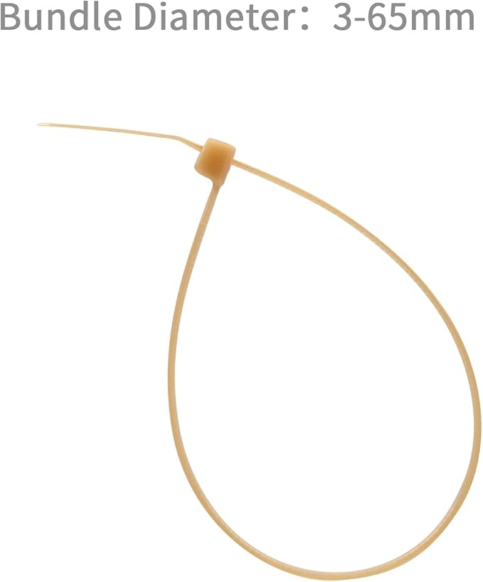 XINGO 10 Inch Cable Zip Ties (500 Pack), 40 Lbs Tensile Strength-Heavy Duty, Self-Locking Nylon Plastic Nylon Wire Ties for indoor and outdoor use(Gold)