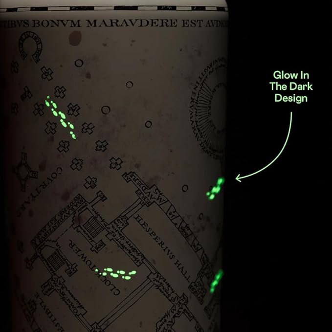 Corkcicle Harry Potter Sport Canteen - Insulated Stainless Steel Water Bottle - Compact & Travel-Friendly - Durable - BPA Free - Non-Slip Silicone Base - Easy Grip - 20 oz - Marauder's Map