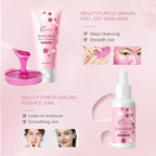 Skin Care Set Cherry Blossom Radiant Hydrating 5 Piece Set Women Beauty Gift Sets Skin Care Kit with Peel-off mask, Toner, lotion，eye cream Travel Kit for Women Teen Girls Mom Daughter Birthday