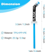 WILDREEDS Replacement Straw for Soft Flask Running Water Bottles for Hiking Cycling (Black)