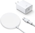Wireless Charger 2-Pack 10W for iPhone Wireless Charger Pad, Fast Wireless Phone Adapter for iPhone 15/15Pro/15Plus/14/14Plus/14Pro/14ProMax/13 Series/12/11/Samsung S22 (White)