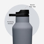 Corkcicle Sport Canteen - Keeps Drinks Cold 25 Hours - Stainless Steel Water Bottle - Triple-Insulated - Spill-Proof - Summer Drinkware Gift - Keeps Drinks Ice Cold - 20 oz - Hammerhead